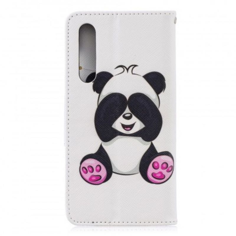 Læder Cover Huawei P30 Panda Sjov