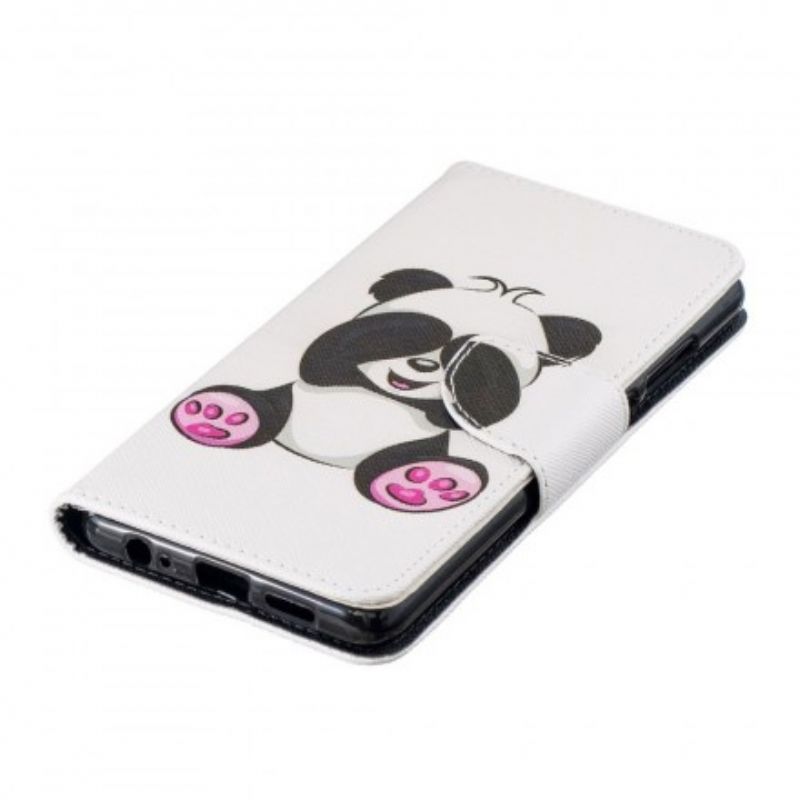 Læder Cover Huawei P30 Panda Sjov