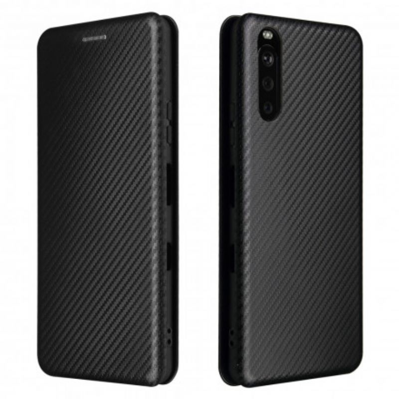 Cover Sony Xperia 10 III Flip Cover Farvet Carbon Silikone