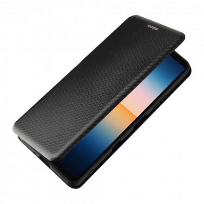 Cover Sony Xperia 10 III Flip Cover Farvet Carbon Silikone