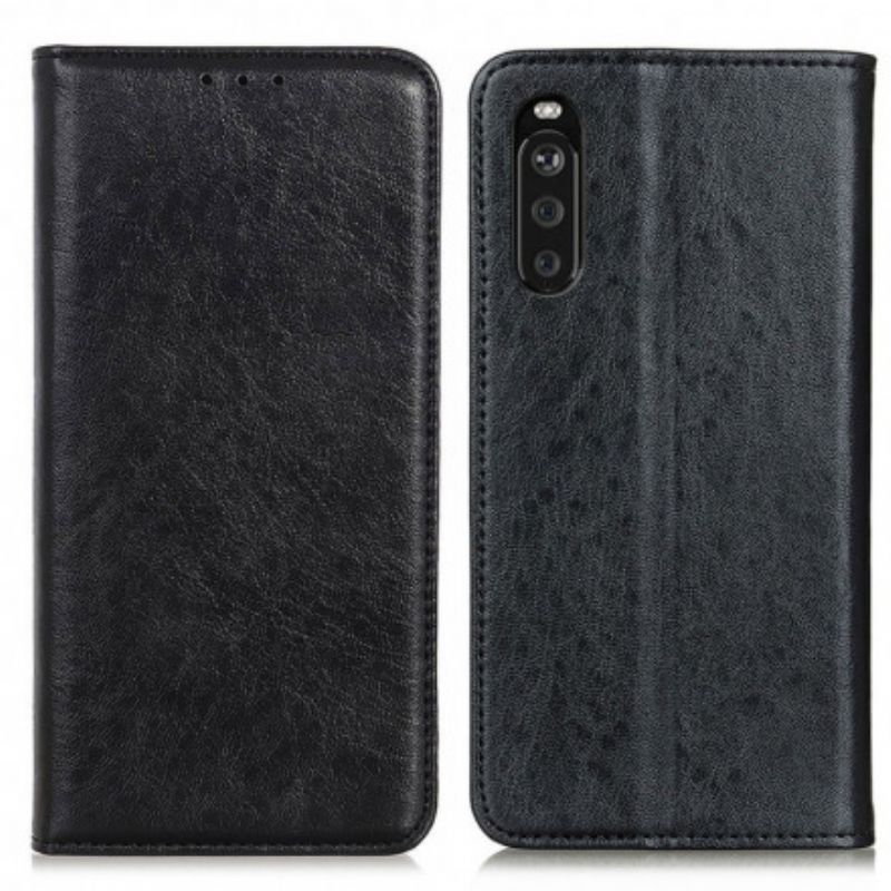 Cover Sony Xperia 10 III Flip Cover Tekstureret Splitlæder