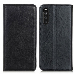 Cover Sony Xperia 10 III Flip Cover Tekstureret Splitlæder