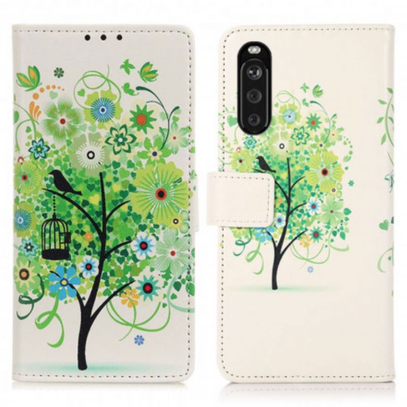 Flip Cover Sony Xperia 10 III Blomstrende Træ