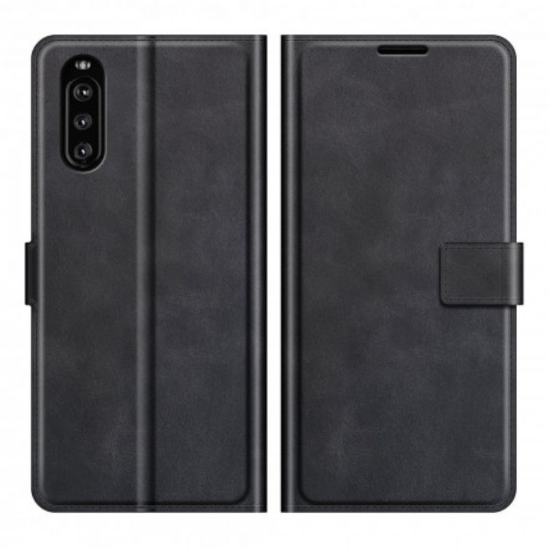 Flip Cover Sony Xperia 10 III Ekstrem Slank Lædereffekt