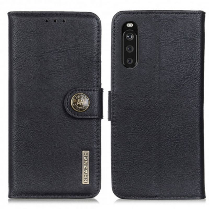 Flip Cover Sony Xperia 10 III Imiteret Læder Khazneh