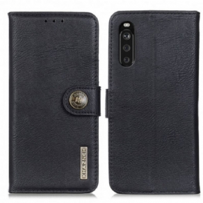 Flip Cover Sony Xperia 10 III Imiteret Læder Khazneh