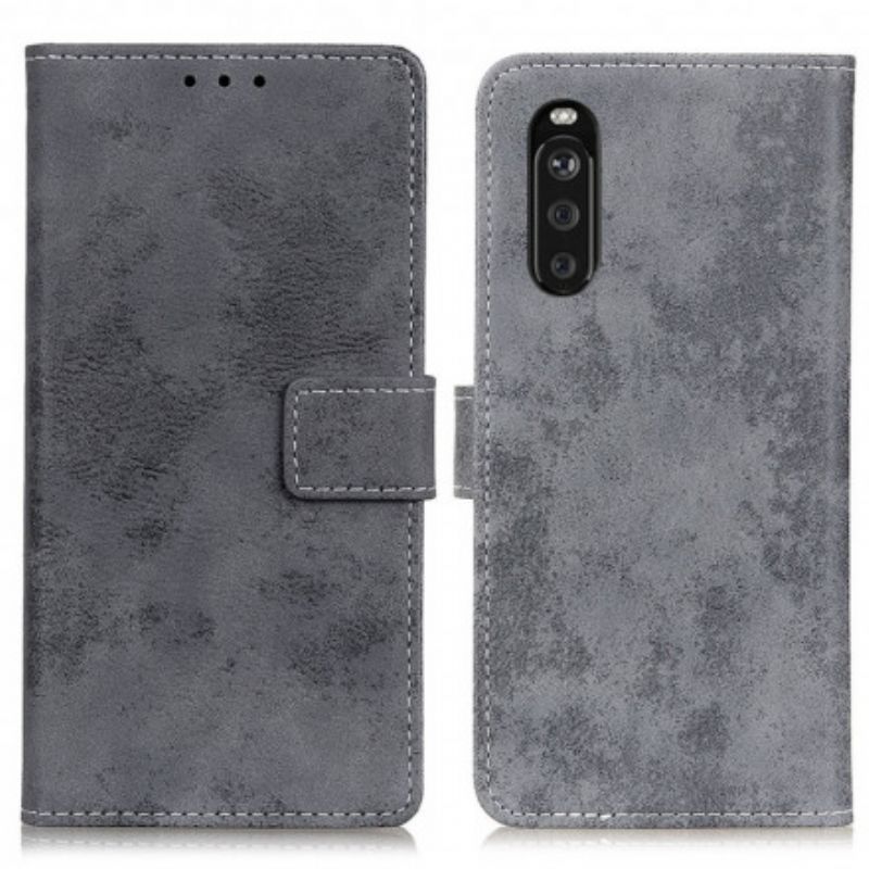 Flip Cover Sony Xperia 10 III Vintage Lædereffekt