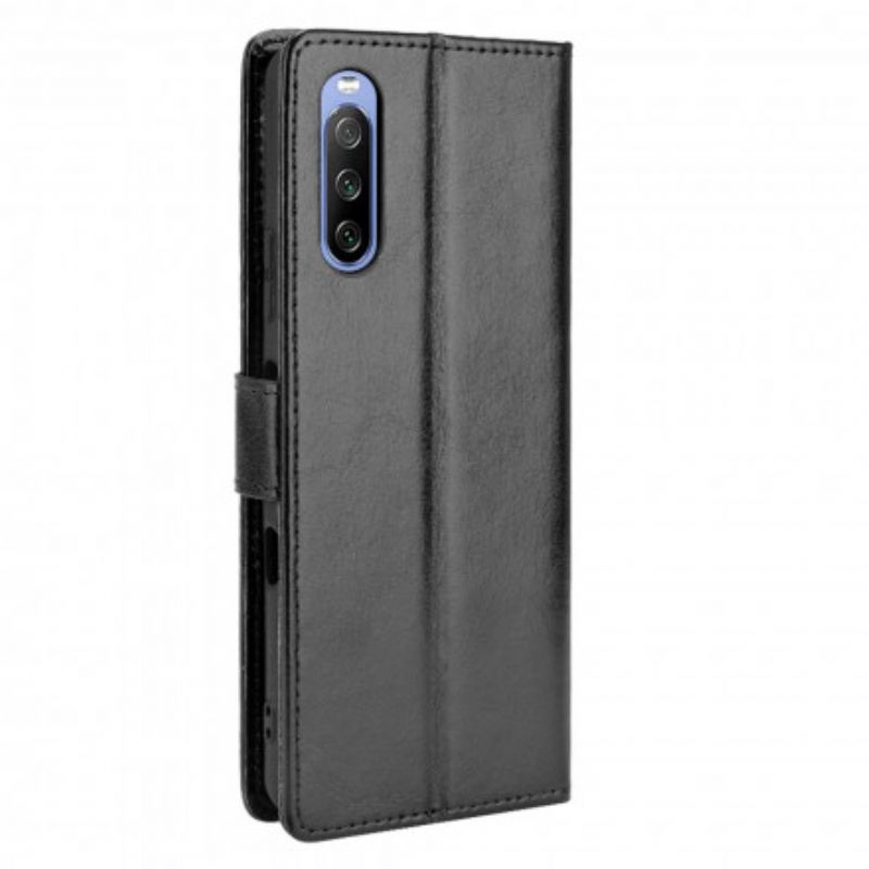 Læder Cover Sony Xperia 10 III Flashy Imiteret Læder