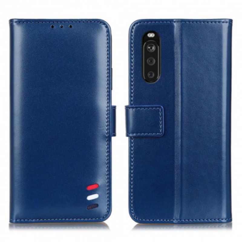 Læder Cover Sony Xperia 10 III Tricolor Lædereffekt