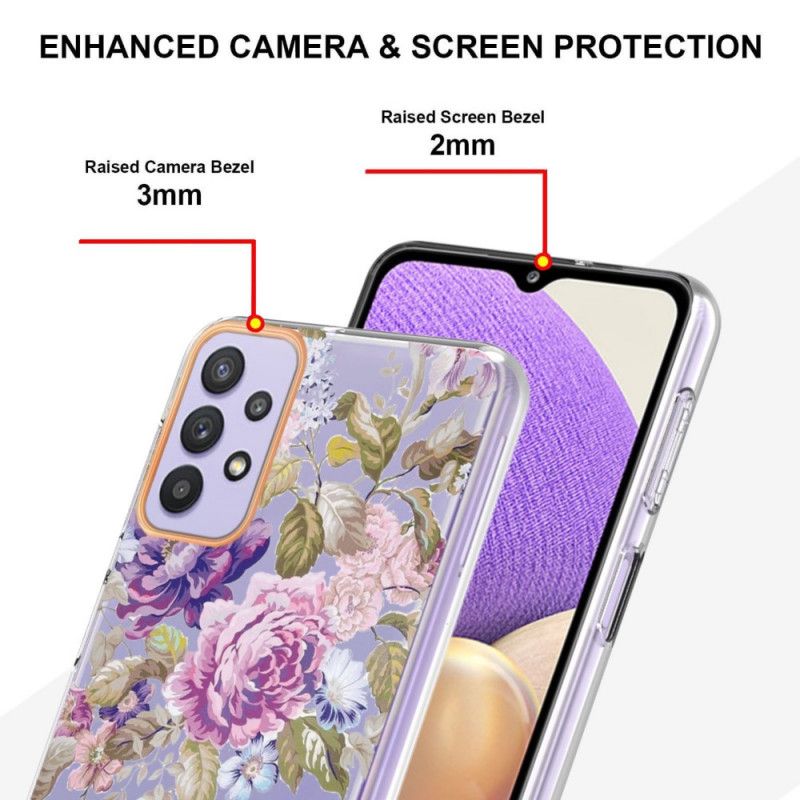 Cover Samsung Galaxy A13 Blomstergennemsigtig