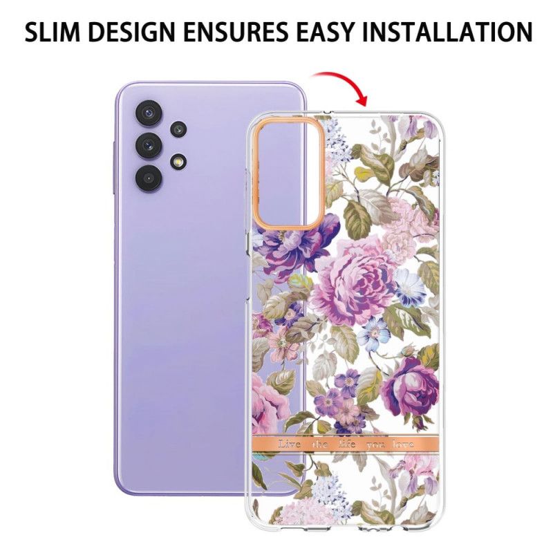 Cover Samsung Galaxy A13 Blomstergennemsigtig