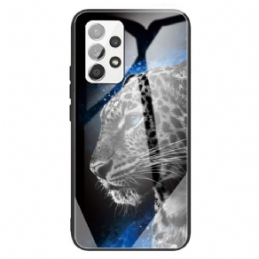 Cover Samsung Galaxy A13 Feline Face Hærdet Glas