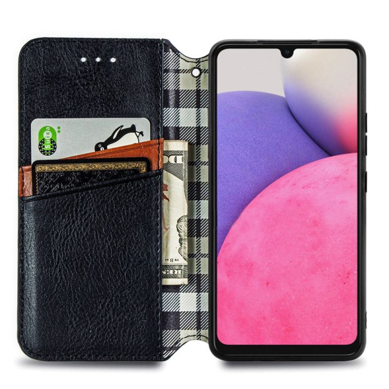 Cover Samsung Galaxy A13 Flip Cover Lædereffekt 3d-mønster