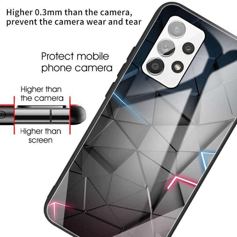 Cover Samsung Galaxy A13 Geometri Hærdet Glas