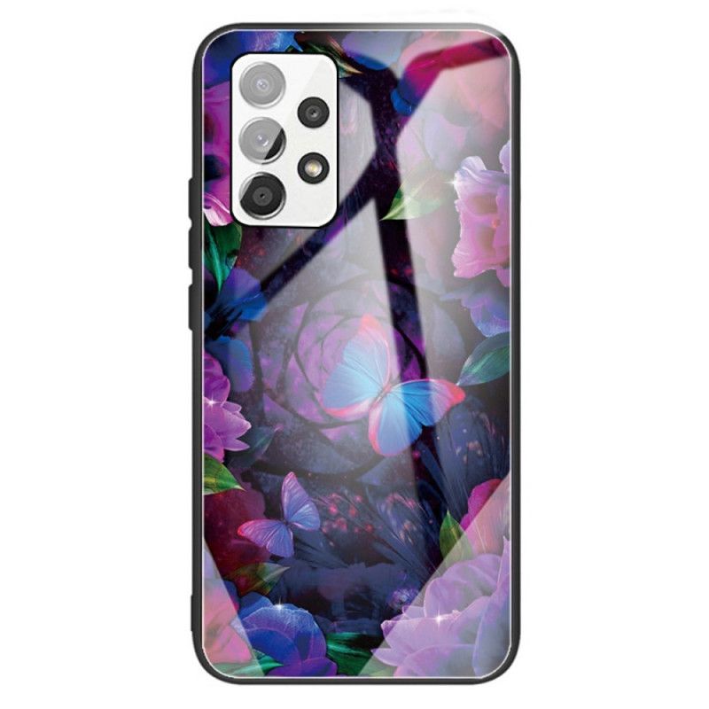 Cover Samsung Galaxy A13 Sommerfuglevariation Af Hærdet Glas