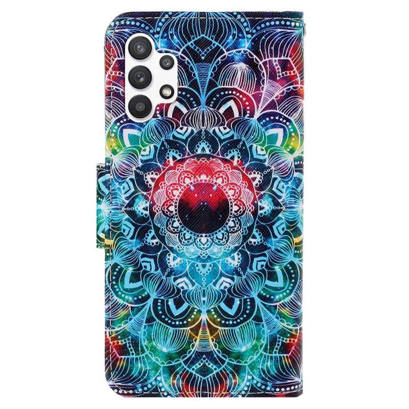 Flip Cover Samsung Galaxy A13 Med Snor Flashy Strappy Mandala