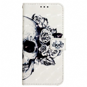 Flip Cover Samsung Galaxy A13 Med Snor Floral Strappy Skull