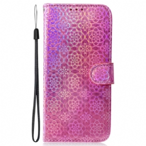 Flip Cover Samsung Galaxy A13 Med Snor Psykedeliske Stropblomster