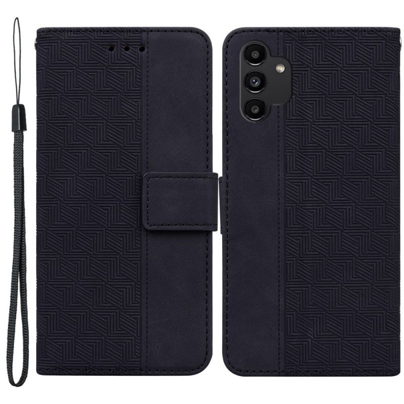 Flip Cover Samsung Galaxy A13 Med Snor Thongmønster