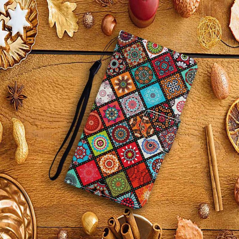 Flip Cover Samsung Galaxy A13 Patchwork Med Rem