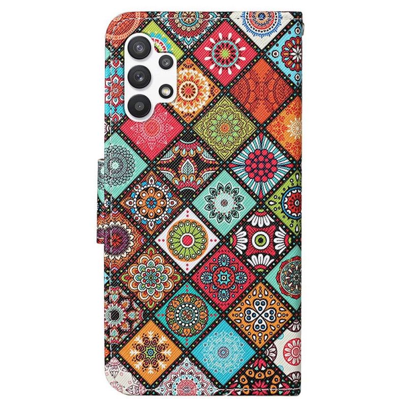 Flip Cover Samsung Galaxy A13 Patchwork Med Rem