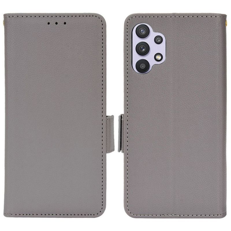 Flip Cover Samsung Galaxy A13 Traditionelt Litchi Imiteret Læder