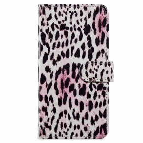 Læder Cover Samsung Galaxy A13 Leopardprint