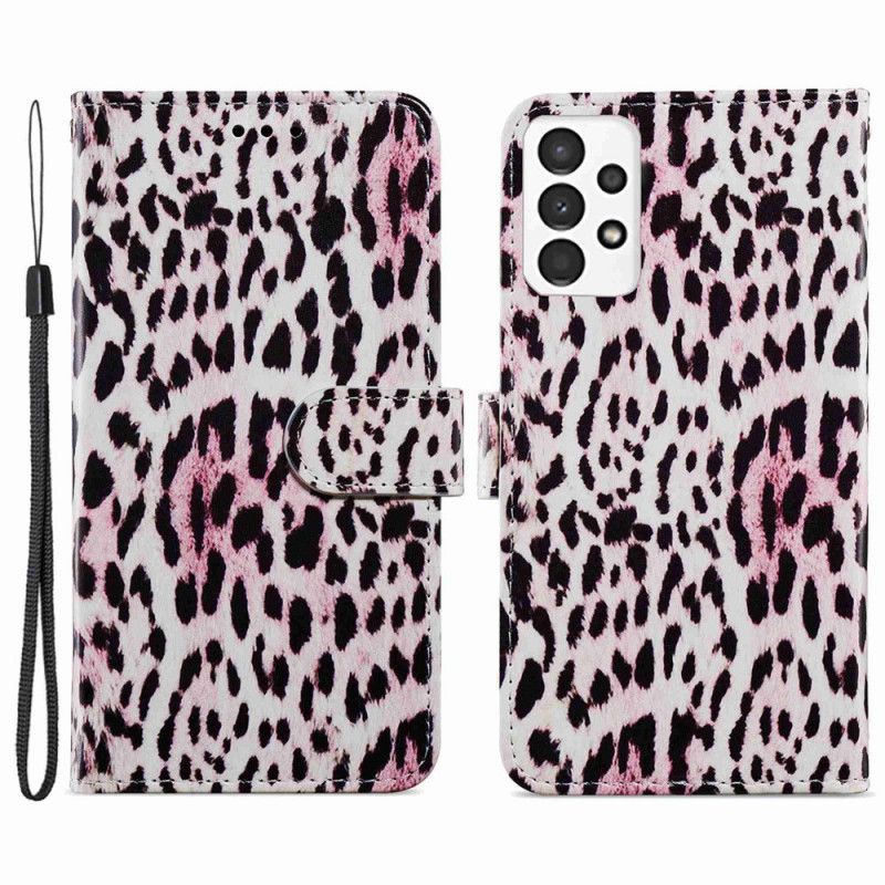 Læder Cover Samsung Galaxy A13 Leopardprint