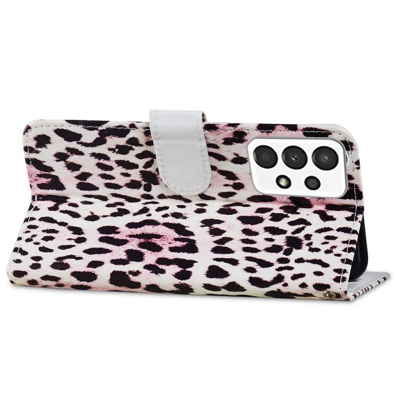 Læder Cover Samsung Galaxy A13 Leopardprint