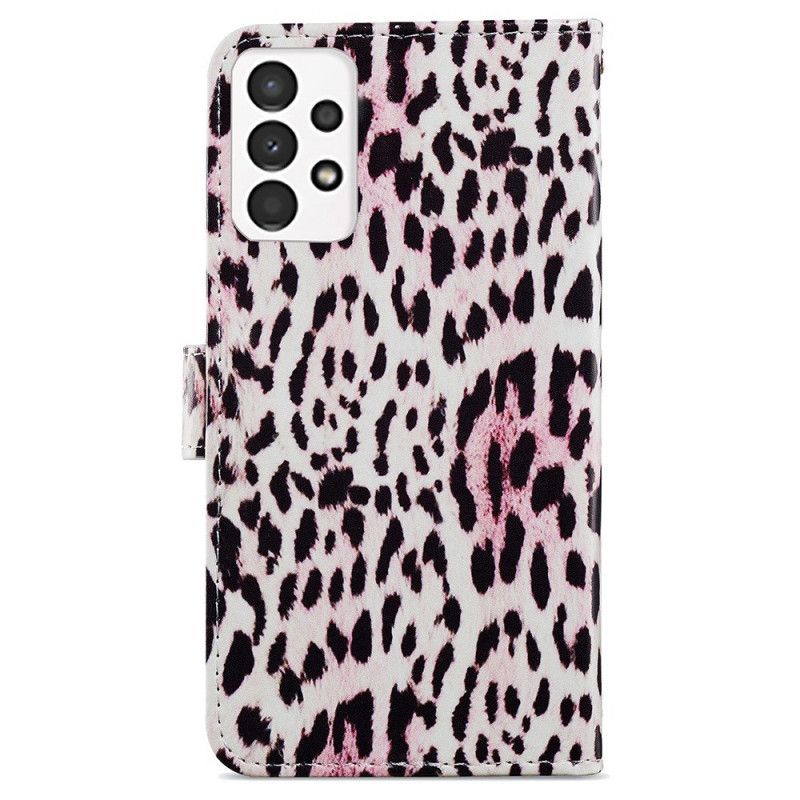 Læder Cover Samsung Galaxy A13 Leopardprint