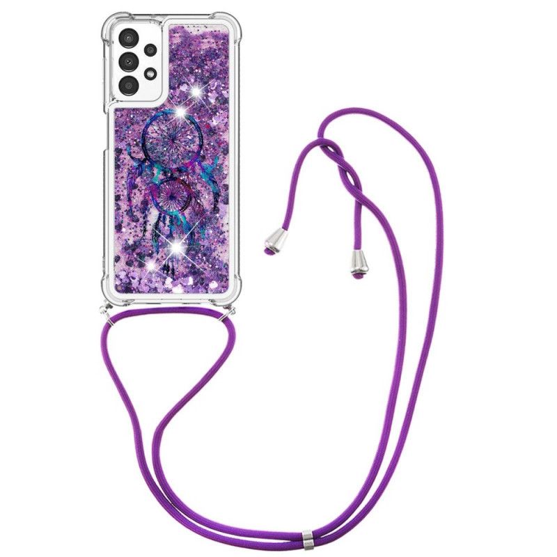 Mobilcover Samsung Galaxy A13 Med Snor Med Pailletter Drawstring Dreamcatcher