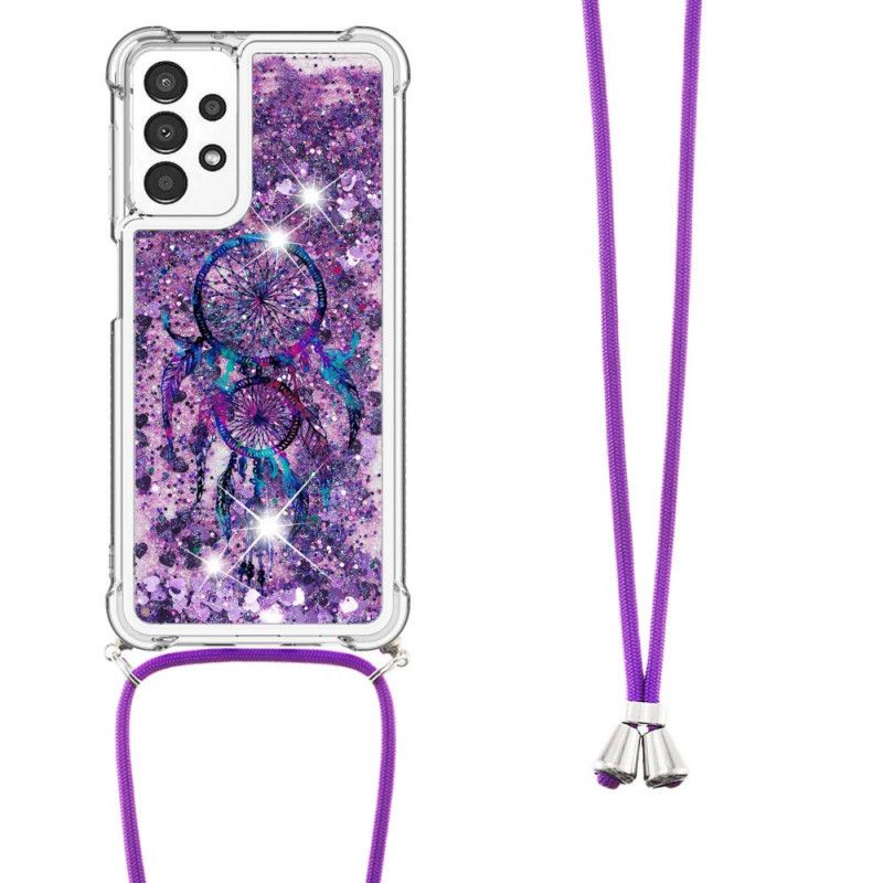 Mobilcover Samsung Galaxy A13 Med Snor Med Pailletter Drawstring Dreamcatcher