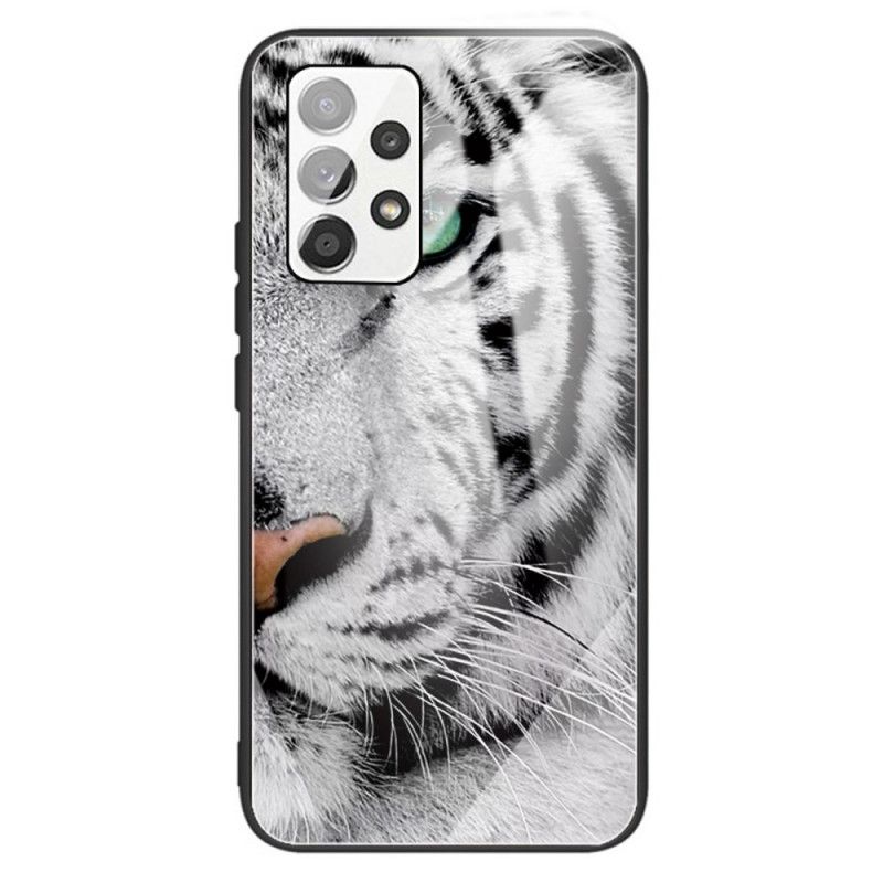 Mobilcover Samsung Galaxy A13 Tiger Hærdet Glas