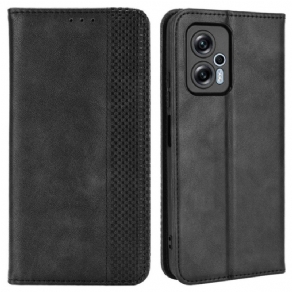 Cover Poco X4 GT Flip Cover Stylet Læderstil