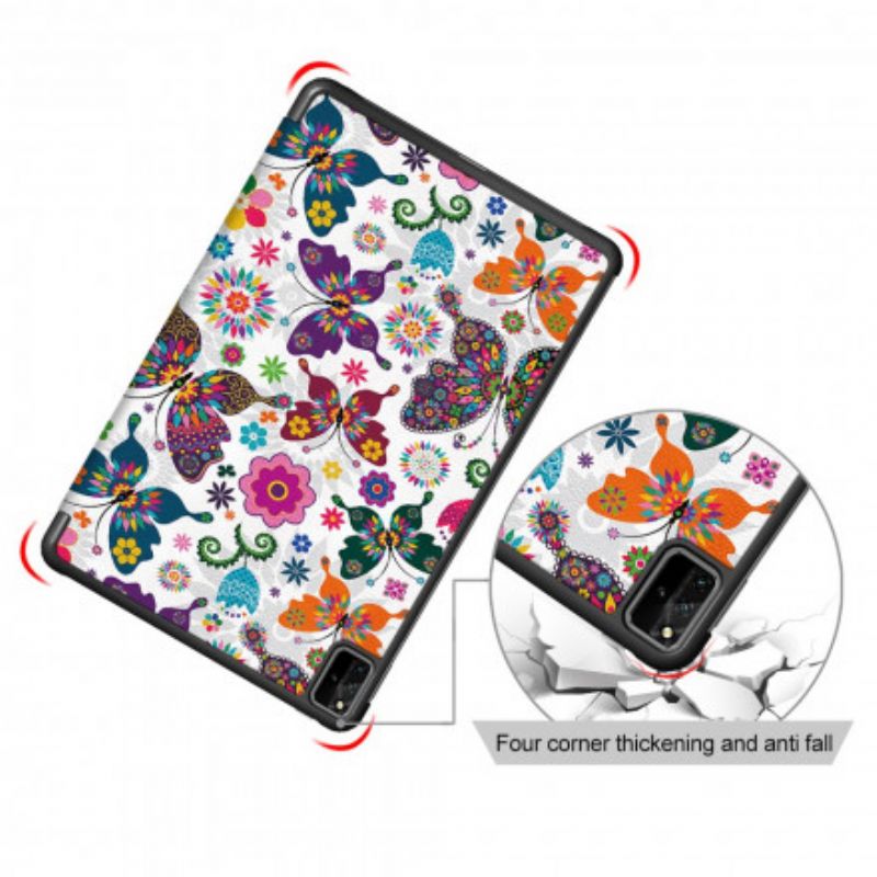 Cover Huawei MatePad Pro 12.6 Forbedrede Retro Sommerfugle Og Blomster