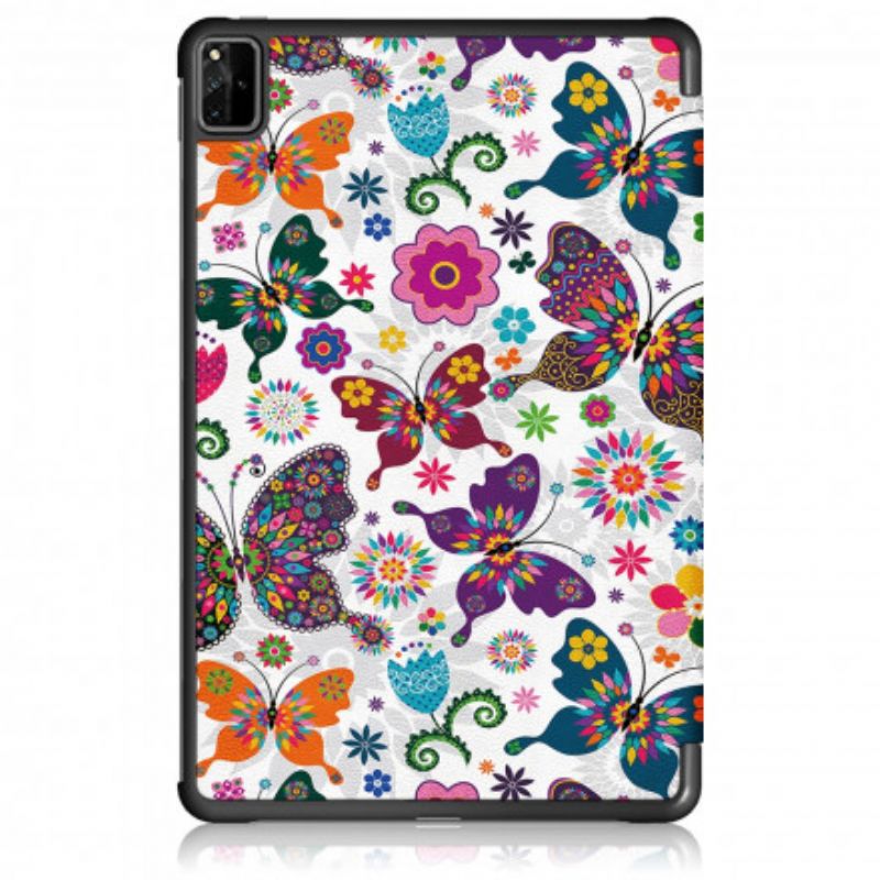 Cover Huawei MatePad Pro 12.6 Forbedrede Retro Sommerfugle Og Blomster