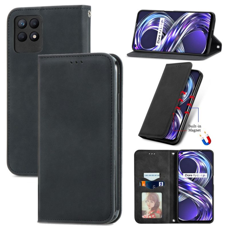 Cover Realme 8i Flip Cover Skin-touch Design