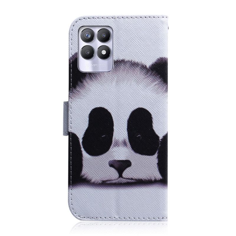 Flip Cover Realme 8i Panda Ansigt