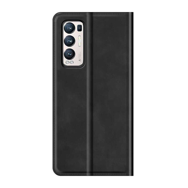 Cover Oppo Find X3 Neo Flip Cover Silkeagtig Lædereffekt