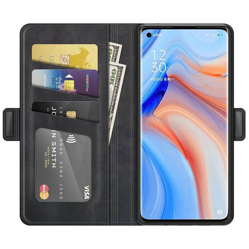 Flip Cover Oppo Find X3 Neo Læder Cover Klassisk Dobbeltklap