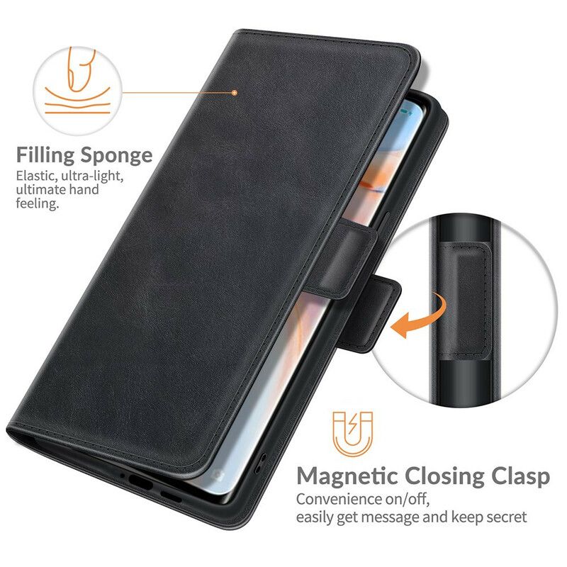 Flip Cover Oppo Find X3 Neo Læder Cover Klassisk Dobbeltklap