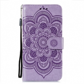 Flip Cover Oppo Find X3 Neo Med Snor Fuld Strappy Mandala