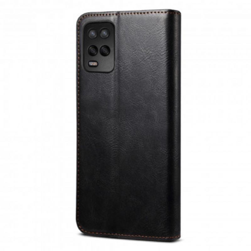 Cover Realme 8 5G Flip Cover Voksbehandlet Kunstlæder