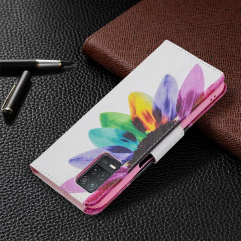 Flip Cover Realme 8 5G Akvarelblomst