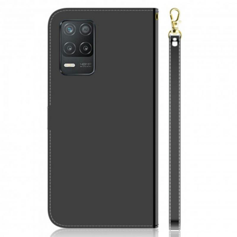 Flip Cover Realme 8 5G Faux Læder Spejlcover