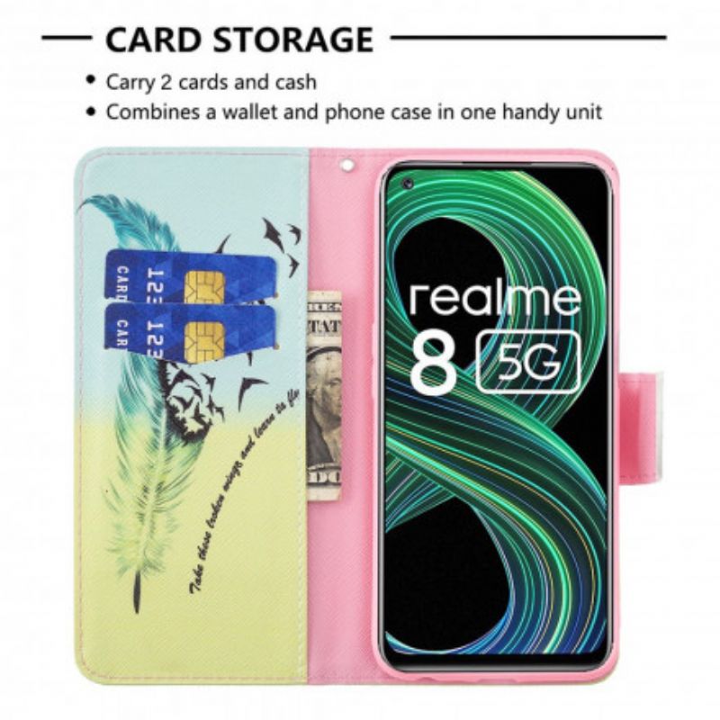 Flip Cover Realme 8 5G Lær At Flyve