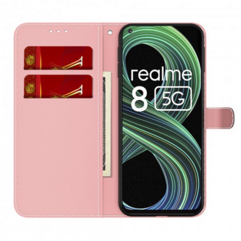 Læder Cover Realme 8 5G Akvarel