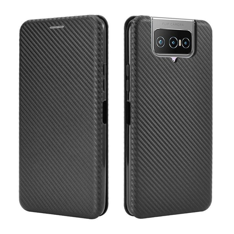 Cover Asus Zenfone 7 / 7 Pro Flip Cover Silicone Carbon