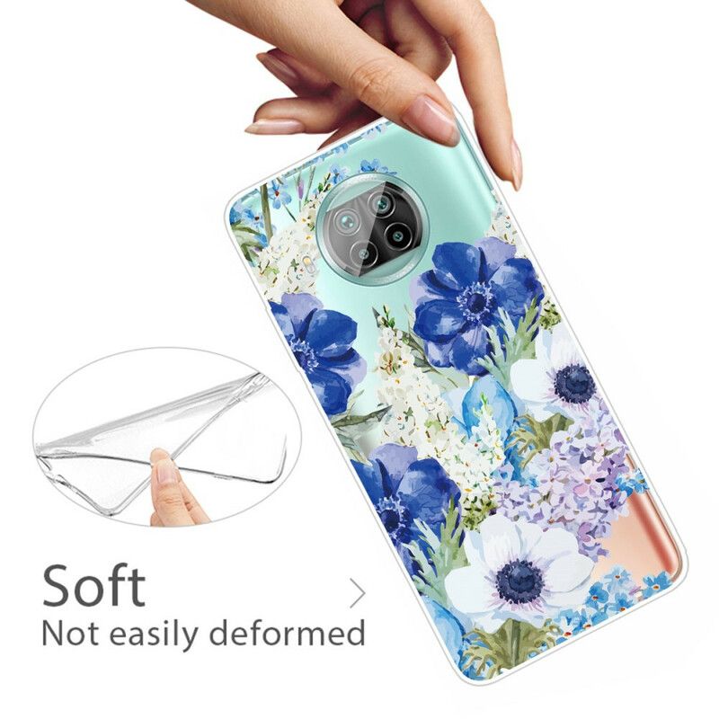 Cover Xiaomi Mi 10T Lite / Redmi Note 9 Pro 5G Akvarelblomster