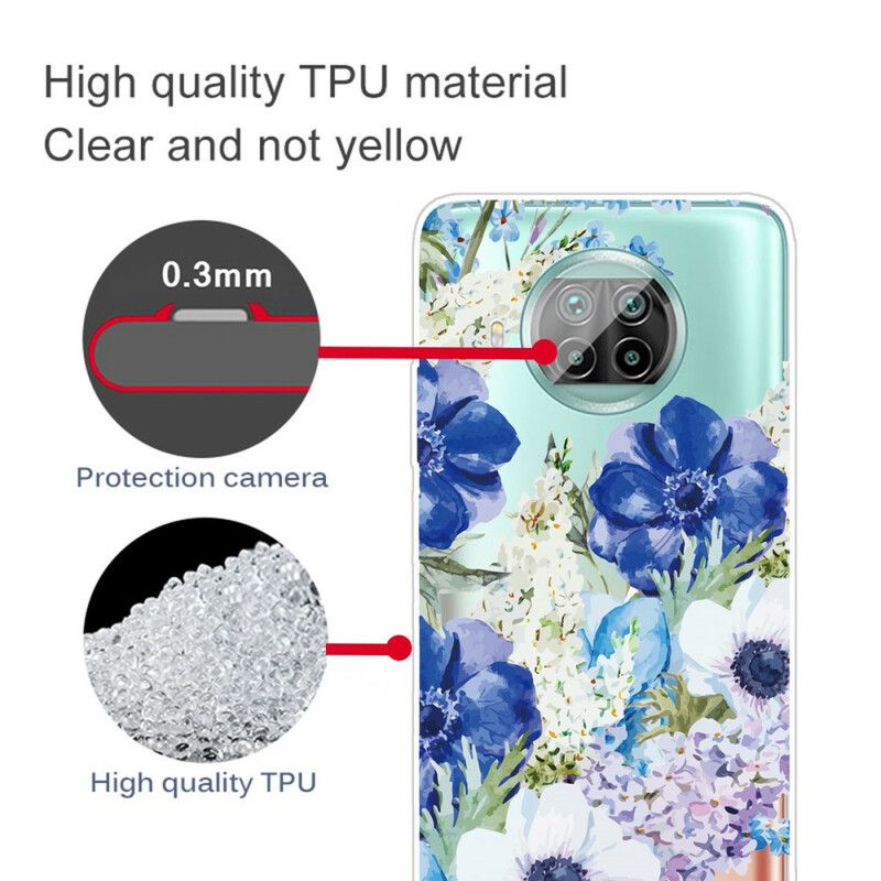 Cover Xiaomi Mi 10T Lite / Redmi Note 9 Pro 5G Akvarelblomster